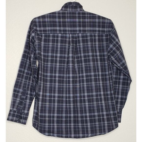 Gunnison Creek Outfitters Mens Shirt Medium L/S Blue White Collared Button Down - Picture 2 of 4